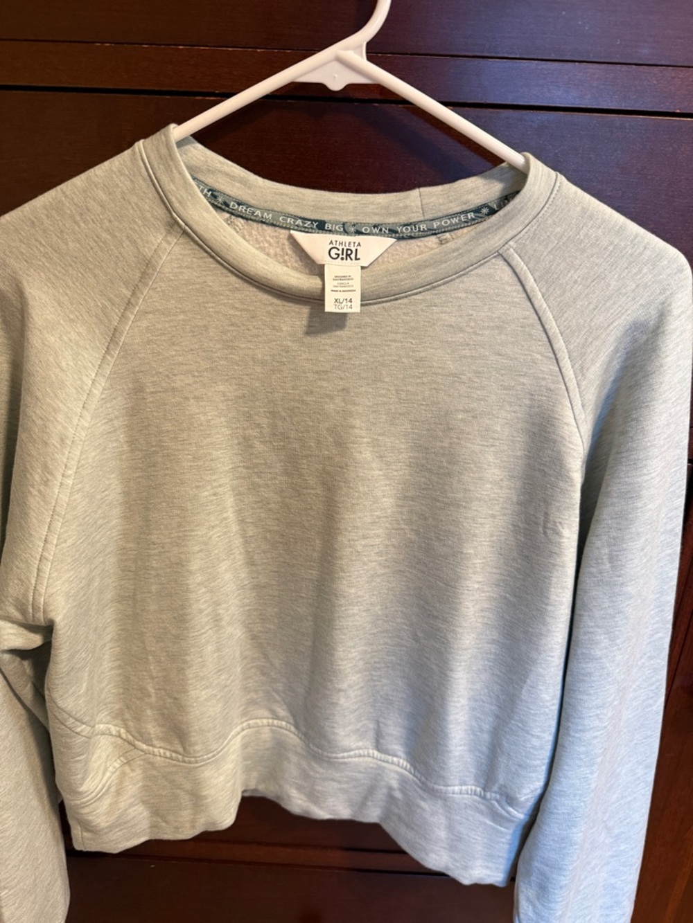 Athleta Girl Light sageCrew Pullover